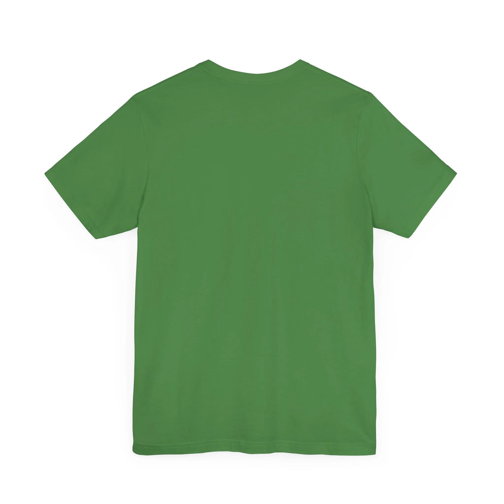 Plain green t-shirt back view on white background