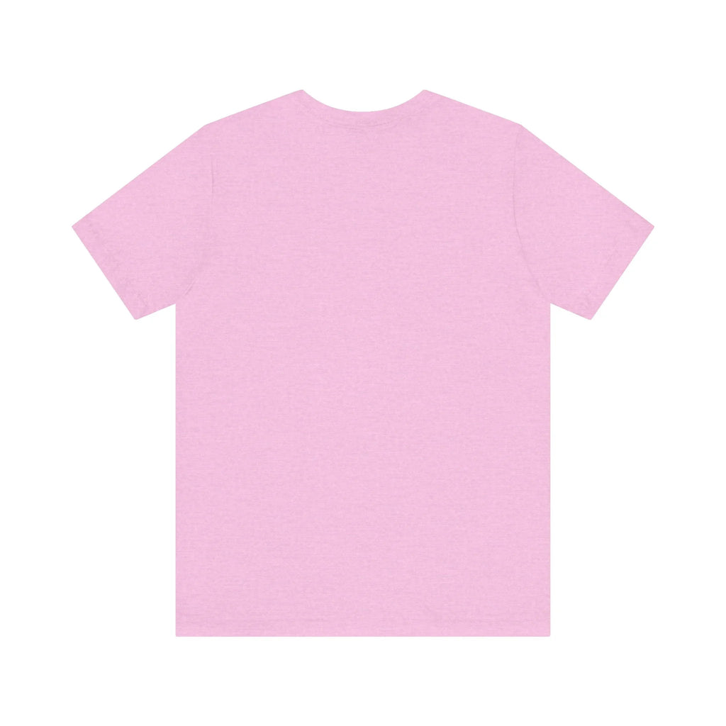 Plain light pink t-shirt back view on white background
