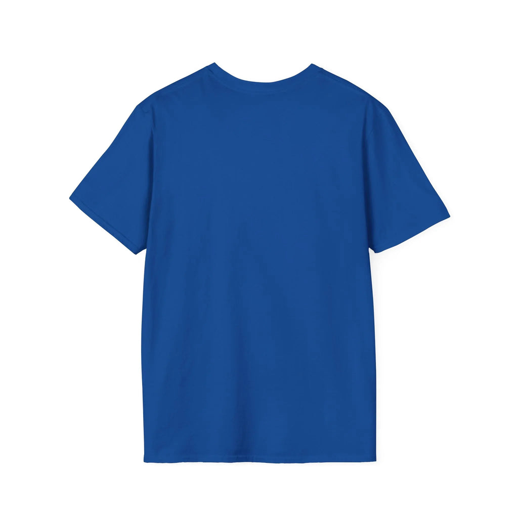Plain royal blue short sleeve t-shirt displayed on a white background