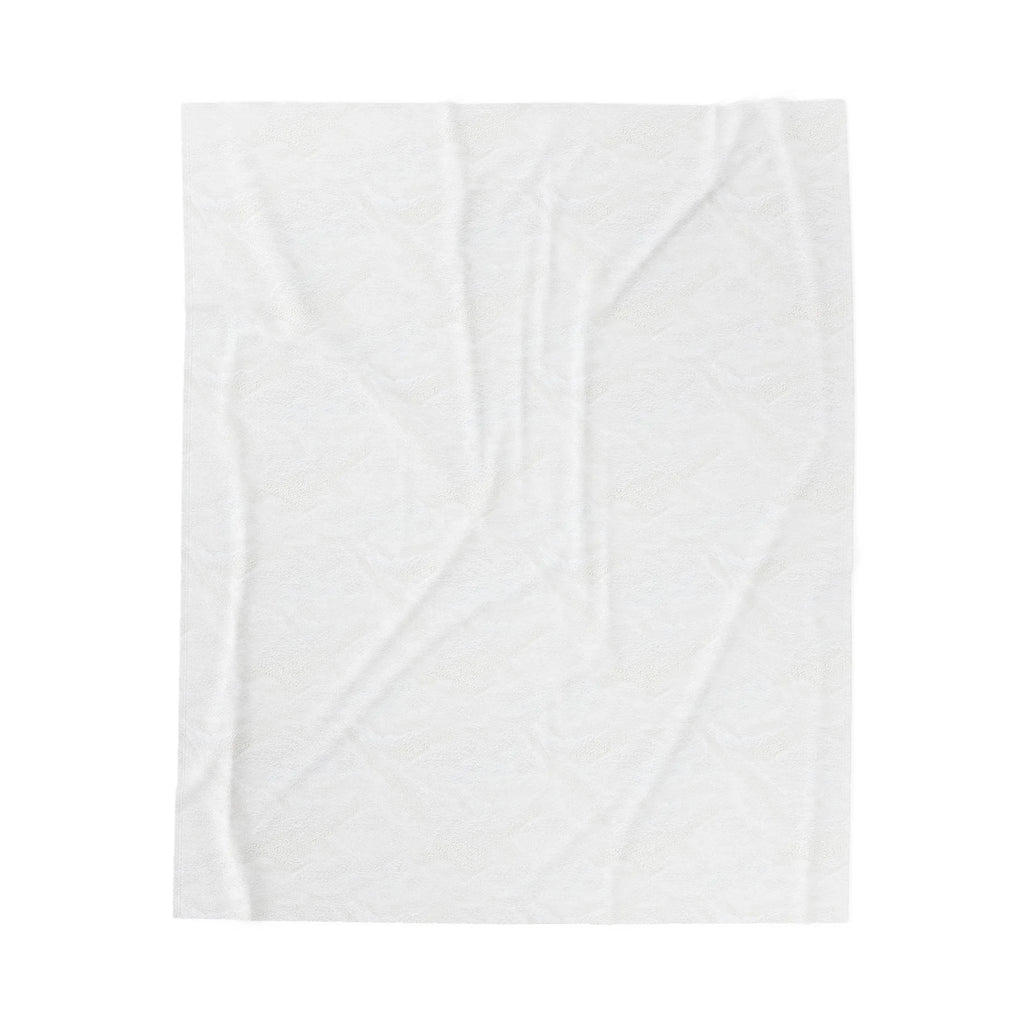 White textured fabric with subtle pattern and visible creases, flatlay background