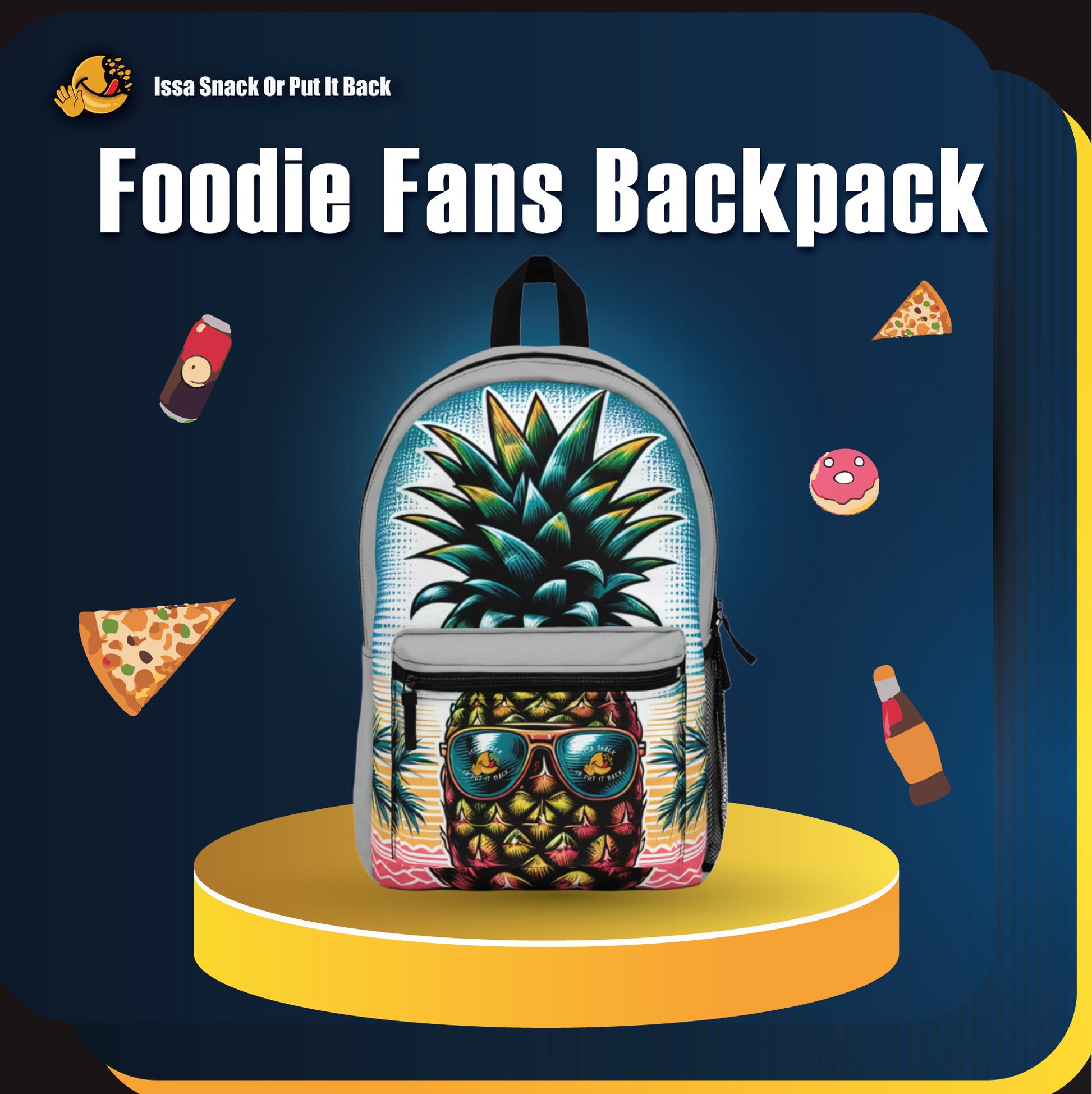 Foodie Fans Backpack – Lightweight, Durable Bag | Issa Snack or Put It Back